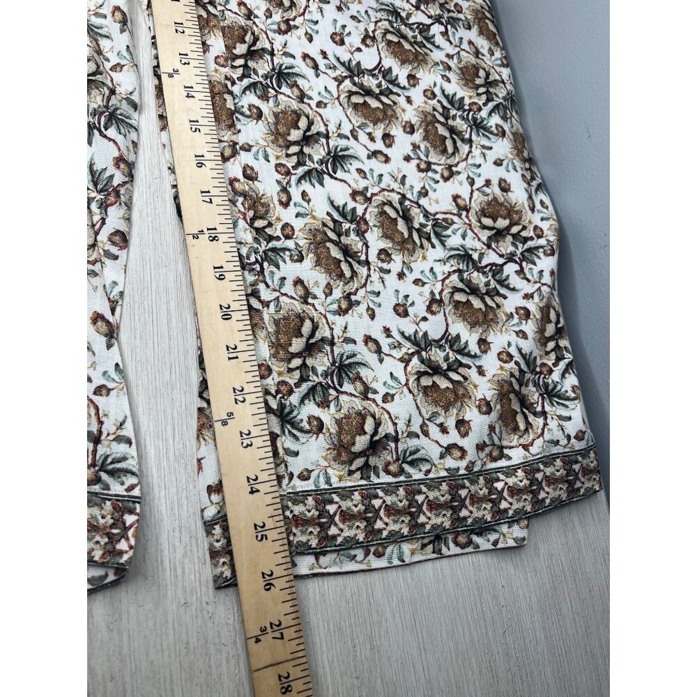 Max Studio Pull-On Floral Print Wide-Leg Cropped Pants 2X - Picture 5 of 12